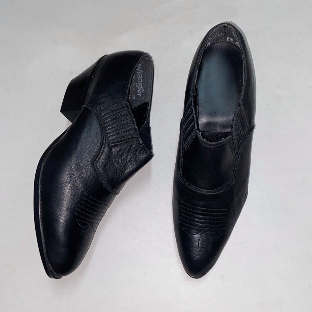 Wrangler Black Leather Women’s
Derbys Made In USA #19 7860 94602 Size 7.5 M